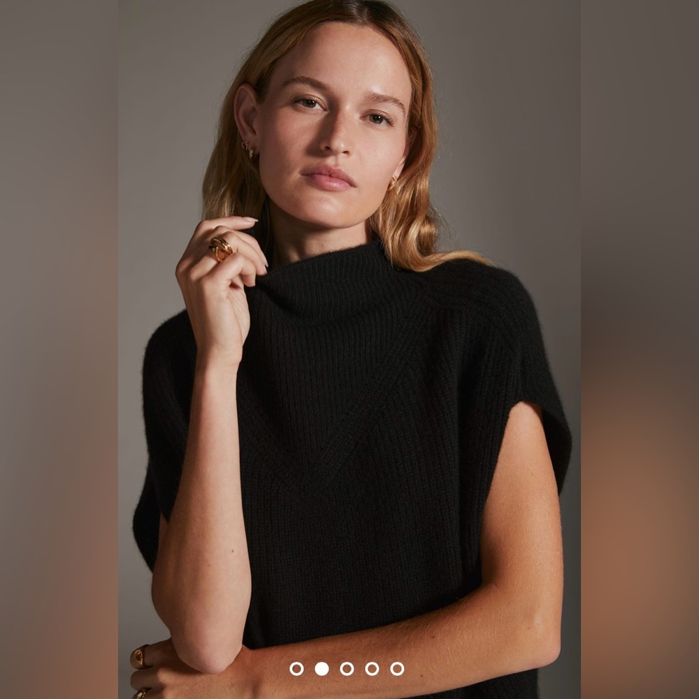 Anthropologie Enza oversized cashmere vest